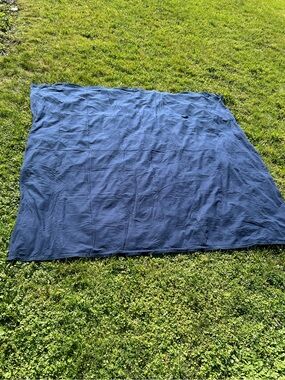 King Top Sheet Franco Cotton Flannel Navy Blue